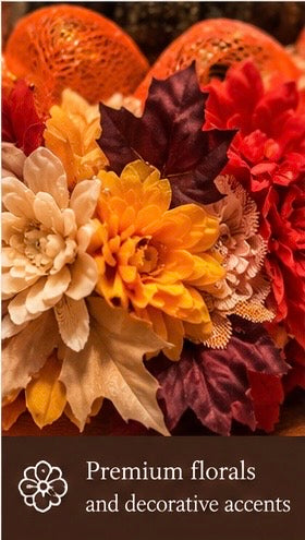 Handmade Fall Pumpkin Garland - Table & Mantel Decor 13.5"
