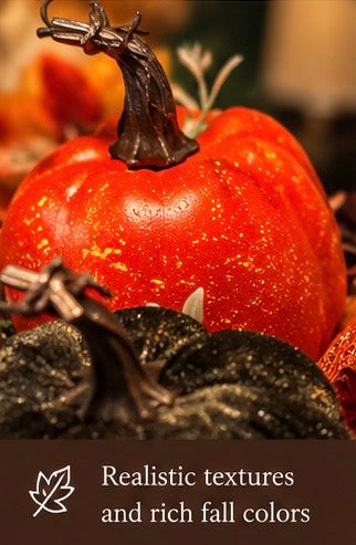 Handmade Fall Pumpkin Garland - Table & Mantel Decor 13.5"